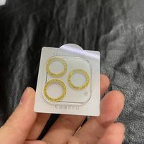 For iPhone 15 14 13 12 mini 11 Pro Max Glitter Diamond Bling Camera Lens Protector Tempered Glass Ring iPhone 13 auksas