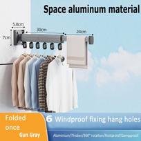 Clothes Drying Rack  Aluminum Alloy Folding Drying Rack Wall-mounted Collapsible Drying Rack Space Saver Clothes dryer