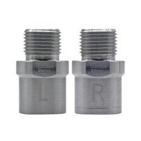 1Pair Steel Bike Pedal Extenders Bicycles Pedal Extension Bolts Spacers Mountain Road Bike Pedal Crank Accessories