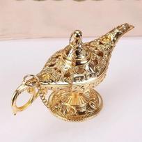 1 vnt. Metalinis trimitas Senovinė stebuklinga lempa Europos retro amatai Dekoracija Kūrybiniai ornamentai Rekvizitai Norų šviesos modelis Dovana A