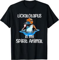 Funny Lickalotopus is My Spirit Animal Funny Platypus Humor T-Shirt unisex Shirt 4XL