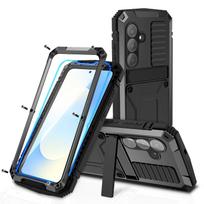 For Samsung S25 Edge S21 FE S26 S24 S23 S22 Plus S20 Ultra A32 Metal Heavy Duty Case Metallic Bumper Shockproof Screen Protector aluminum&Case & Screen Protector&Galaxy S26 Ultra