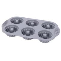 6 ertukų silikoninė pyrago forma, nelipni, maistinė, lengvai išimama, „pasidaryk pats“, apvalūs sausainiai, spurgos, pudingas, šokoladas, fondantas, želė, kepimo forma pilka