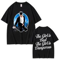 Classic Retro Michael Jackson The Girl Is Bad The Girl Is Dangerous T-shirt Men Women Vintage Top Soft Cotton Fabric Versatile for Daily Looks 4XL