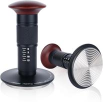Tamper with scale for coffee machine, impact tamper, threaded bottom, constant pressure elastic tamper, 51/53/58mm (as the picture,51mm)