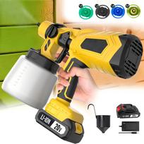 20V Cordless DIY Electric Paint Sprayer Gun 800ml Mini Brushed Motor 2500PSI Battery-Powered Pressure Feed Spray Painting 800 W 20V