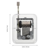 1Pcs Delicate Manual Music Box High-Grade DIY Mechanism Clear Sound Spiritual Relaxation Desktop Ornament Creative Gift Idea sidabras