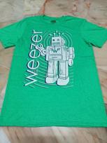 90s Weezer Robot Albums Tour Green T shirt Classic style tee NH16603 Unisex T-Shirt L