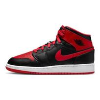 Air Jordan 1 Mid GS Alternate Bred Vaikiški sportbačiai Juodi-Raudoni Balta DQ8423-060 36