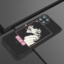 Sad Japanese Anime Aesthetic Phone Case For Samsung A21 A30 A50 A52 S A13 A22 A32 4G A23 A33 A53 A73 5G A12 A31 A51 A70 A71 A72 Samsung A12 black