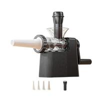 Easy to Cleaning Plastic Sausage Stuffer Hand Operated for Homemade Sausages Multiple Nozzles Included Stable Nonslip Base juoda