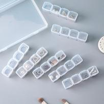28 grotelės permatomos plastikinės papuošalų dėžutės skyrius, reguliuojamas karoliukų konteineris Auskarų dėžutė papuošalų dėžutės dėklas 28 Grids
