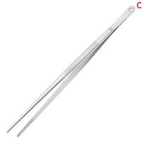 30CM Virtuvinės pincetės Smulkios pincetės Ilgos nerūdijančio plieno virimo pincetės BBQ virimui Barmeno įrankiai white