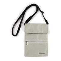 Passport Neck Electromagnetic Wave Security Pouch [Foppery] Case, Pouch, Anti-Skimming, Ultra-Lightweight, Shielding, (Silver)