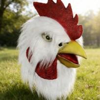 Gaidžio galvos apdangalas snapas gyvūno kaukė COS Juokingi ir keisti pasirodymų rekvizitai gali būti pažymėti Cock