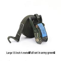 Heavy-Duty Ratchet Tie-Down Strap with Double Hooks