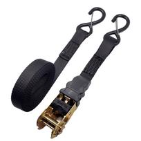 Rust Proof Ratchet Tie Down Straps Durable Ratchet Tightener Straps Heavy-Duty Cargo Straps  Boat 2M juoda