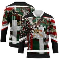 Customizable Hockey Jersey for Adults and Kids Personalized Name Number Team Logo Lightweight Breathable Fabric Long Sleeve Sportswear One Size