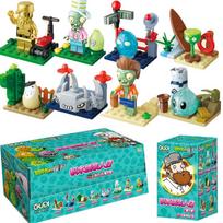 New 8PCS Plants vs Zombies Assemble Figures Model Ornaments Desktop Doll Toys BonkChoy Peashooter PVZ Dave Zombie Toys