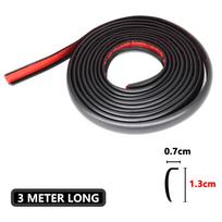 3Meter Rubber Car Fender Extension Wheel Eyebrow Flare Protector Running Boards Mud Flap Edge Sealing Strip Scratch Resistant