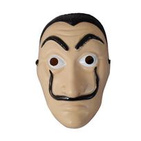 Durable Plastic Full Face Mask with Adjustable Strap for Costume Parties Halloween and Themed Events Suitable for Adults and Teens L smėlis