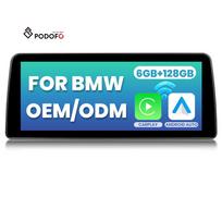 Podofo 12.3'' Android Car Radio 6+128G for BMW All Series 8 Core Wireless CarPlay/Android Auto/GPS/WiFi/IPS/Wholesale Autoradio 12.3'' 128G 6g