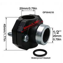 1Pc 32mm 25mm 20mm Pipe Clamp 1/2'' Female Thread Connector PVC PE Pipe Water Splitter Repair Reducing Coupling Fitting (as the picture,1/2")