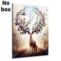 Modern Abstract Canvas Print With Wildlife Motif For Bedroom Or Study Decor