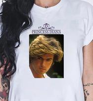 Princess Diana T-Shirt Unisex Gildan Softstyle Tshirt George Michael Fun Wham L