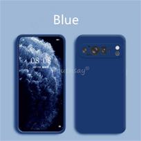 For Google Pixel 9 Pro XL Case Liquid Silicone Pixel 9 Pro XL Cover TPU Soft Rubber Protector Phone Case Pixel 9 Pro XL Cover Pixel 9 Pro mėlyna
