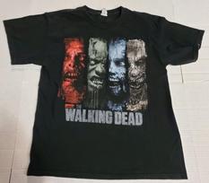 The Walking Dead Juodi Marškinėliai Juokingi Vintažiniai Unisex Marškinėliai S gray