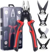 5-in-1 Multi-Purpose Heavy Duty Tool Kit - Durable PVC Handled Pliers, Portable Hand Tool Kit, Universal Repair Screwdriver Pliers kaip parodyta spalva