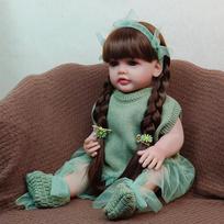 55 CM Gyvybinga pilno kūno silikoninė Reborn mergaitė kūdikio lėlė Naujagimė princesė Mažylis Bebe Gimtadienio dovanos vaikui 55cm gray