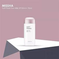 MISSHA All Around Safe Block Soft Finish Sun Milk 70ml (SPF50) 1 PCS white