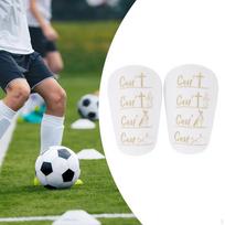 2 Pieces Soccer Shin Guards Accessories Nonslip Training Outdoor Sports Supplies Protective Gear Leg S and White