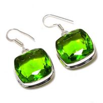 Peridot Gemstone Handmade 925 Sterling Silver Gift Jewelry Earring 1.58  a0m34