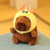 Capybara pliušinė lėlė animacinių filmų raktų pakabukas Minkštas įdaryti lėlės kuprinės pakabukas automobilinis krepšys raktų pakabukas, dekoras vaikams dovanų raktų pakabukas