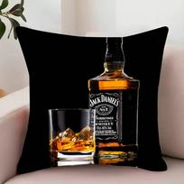 J-Jack Luxury D-Daniels  Pillow Case Decor Protective Covers Comfortable soft for Sofa Living Room Home office 12x12Inch