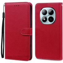 M8/M8 Pro 5G Case For Poco M8 Case Leather Flip Wallet Cover For Xiaomi Poco M8 Pro 5G Case Magnetic Book Cover Coque Fundas For Poco M8 5G tamsiai raudona spalva