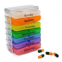 7 Day Tablet Pill Weekly Container Case Holder Storage Organizer Boxes Medicine