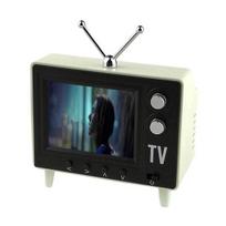 Mini animacinis televizorius, įkraunamas per Type-C, mini retro televizoriaus grotuvas su 8GB atmintimi, 1:12 dydžio lėlių namelio miniatiūra lėlių namelių scenoms ir kolekcionuojamiems dekorams šviesiai žalios spalvos