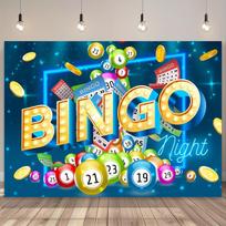 2D banner 1 piece bingo background night game theme suitable for birthdays festivals parties 100x150cm