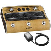 ZOOM Acoustic Guitar Effects Pedal Extended Warranty Preamp DI with 16 Compatible AC-3 [3-Year Included] High-Quality Effects, Presets, Piezo/Magnetic smėlis