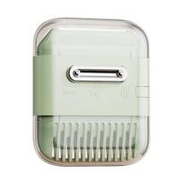 Multi-functional Hair Trimmer Comb 3 Setting Adjustable 2-In-1 Hair Clipper Comb Portable Travel Double-Sided Bangs Eyebrow Trimmer Comb žalia