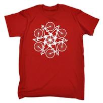 Bicycles Circle Bike Kaleidospoke BMX Cycling Cyclist Gift T Shirt Short Sleeve 100 Cotton Casual Tshirt Loose Top Size S3XL S