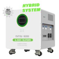 VOKIETIJA Siuntimas 16 kWh Lifepo4 Baterijų Komplektas 48V Namų Saulės Energijos Sistema 6.2KW Hibridinis Keitiklis Generatorius DATOUBOSS Off-Grid Solar System 6.2kw Solar Hybrid Inverter