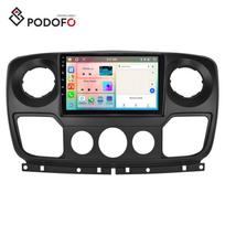 (EU Stock) Podofo Android Car Stereo 4+64G 10.1'' Carplay Android Auto for Renault Master/OPEL Movano/Nissan NV400 2010 IPS DSP only frame(with Canbus) NO NO
