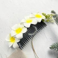 Dai Flower Hair Comb Thailand Wedding Bride Accessories  Water Splashing Festival balta