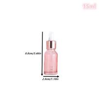 Dropper Bottles Refillable 5-100Ml Rose Gold Lid Cosmetic Container Glass Aromatherapy Liquid For Essential Massage Oil Pipette 15ml