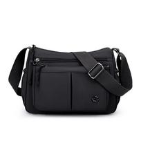 Women's Casual Large Capacity Crossbody Bag - Lightweight Nylon, Multi-Compartment for Summer dangaus mėlyna spalva